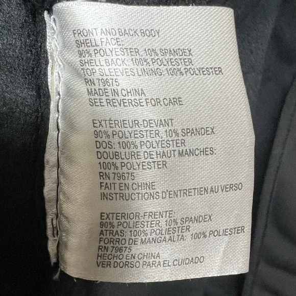 Michael Kors Trench Coat Womens Small Black Hooded Full Zip MK Logo Lined - Picture 11 of 15